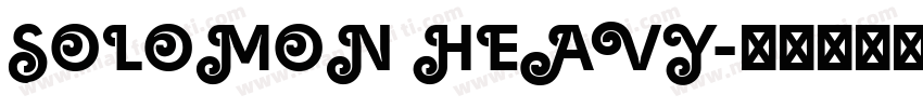 SOLOMON HEAVY字体转换